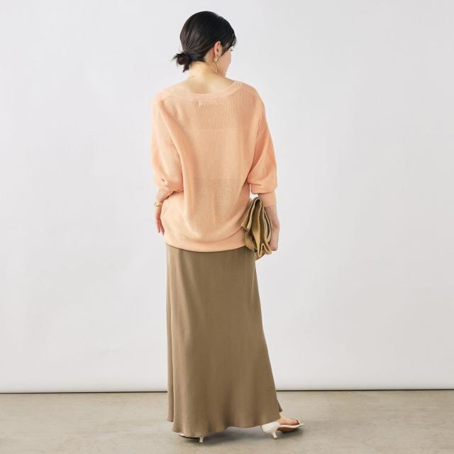 ノーリーズソフィー（NOLLEY’S sophi）/《手洗い可能》ペーパー混深V片畦プルオーバー_5