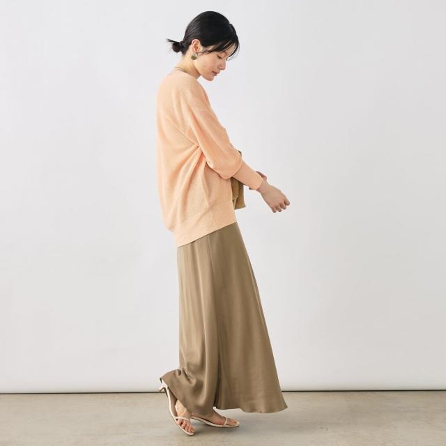 ノーリーズソフィー（NOLLEY’S sophi）/《手洗い可能》ペーパー混深V片畦プルオーバー_6