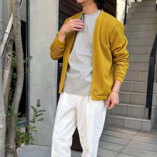 ノーリーズ グッドマン（NOLLEY’S goodman）/針抜きジャージ ボタンレスカーディガン 26SS