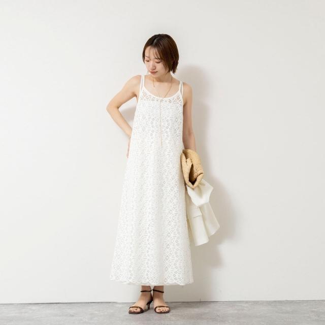 ノーリーズソフィー（NOLLEY’S sophi）/ウォッシャブルクロッシェレースキャミワンピース_13