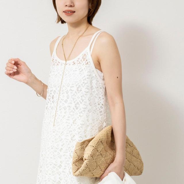 ノーリーズソフィー（NOLLEY’S sophi）/ウォッシャブルクロッシェレースキャミワンピース_16