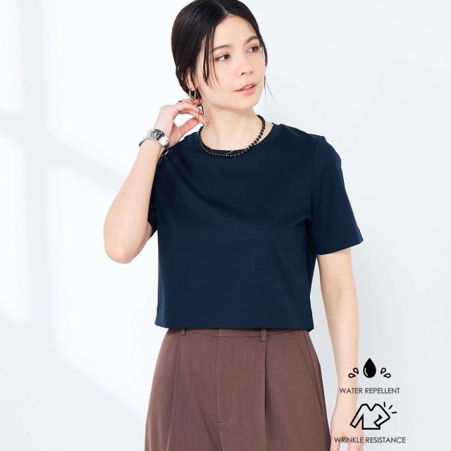 ノーリーズソフィー（NOLLEY’S sophi）/《手洗い可能》W&Wショート丈Tシャツ_2