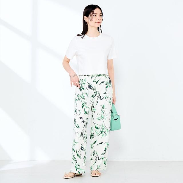 ノーリーズソフィー（NOLLEY’S sophi）/《手洗い可能》W&Wショート丈Tシャツ_4
