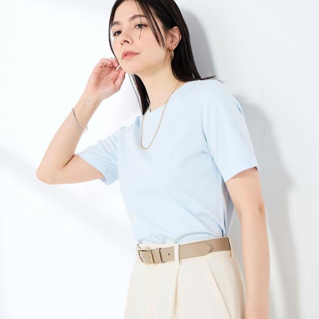 ノーリーズソフィー（NOLLEY’S sophi）/《手洗い可能》W&Wベイシック丈Tシャツ