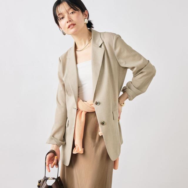 ノーリーズソフィー（NOLLEY’S sophi）/《セットアップ対応》ウォッシャブルリネンライクシアーボイルジャケット_5