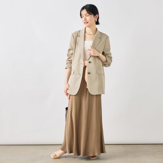 ノーリーズソフィー（NOLLEY’S sophi）/《セットアップ対応》ウォッシャブルリネンライクシアーボイルジャケット_6
