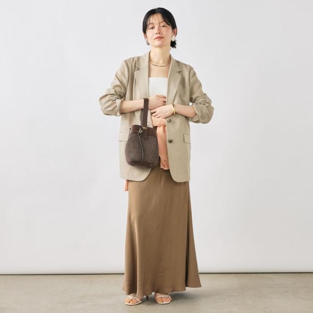ノーリーズソフィー（NOLLEY’S sophi）/《セットアップ対応》ウォッシャブルリネンライクシアーボイルジャケット_7