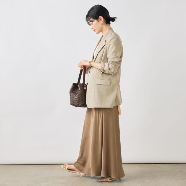 ノーリーズソフィー（NOLLEY’S sophi）/《セットアップ対応》ウォッシャブルリネンライクシアーボイルジャケット_8