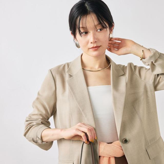 ノーリーズソフィー（NOLLEY’S sophi）/《セットアップ対応》ウォッシャブルリネンライクシアーボイルジャケット_11