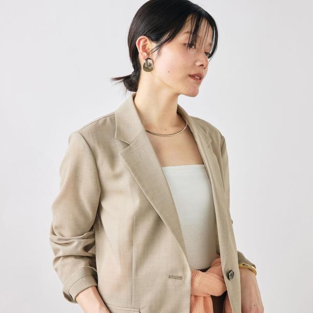 ノーリーズソフィー（NOLLEY’S sophi）/《セットアップ対応》ウォッシャブルリネンライクシアーボイルジャケット_12