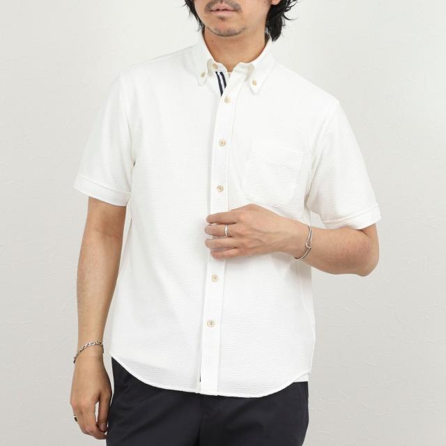 ノーリーズ グッドマン（NOLLEY’S goodman）/《ビジカジ対応》トリコットサッカーテープBD SS 半袖ボタンダウンシャツ 26SS_3