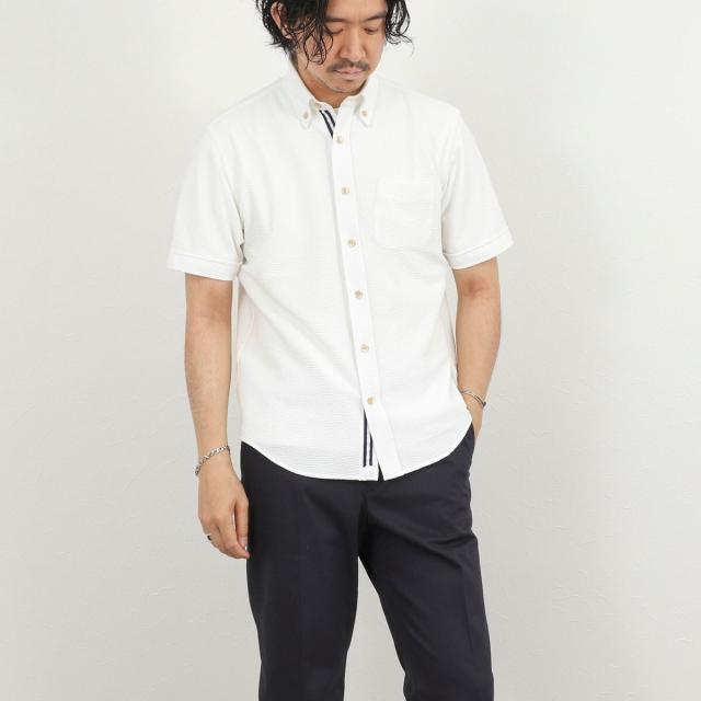 ノーリーズ グッドマン（NOLLEY’S goodman）/《ビジカジ対応》トリコットサッカーテープBD SS 半袖ボタンダウンシャツ 26SS_4