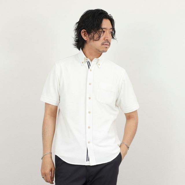 ノーリーズ グッドマン（NOLLEY’S goodman）/《ビジカジ対応》トリコットサッカーテープBD SS 半袖ボタンダウンシャツ 26SS_5