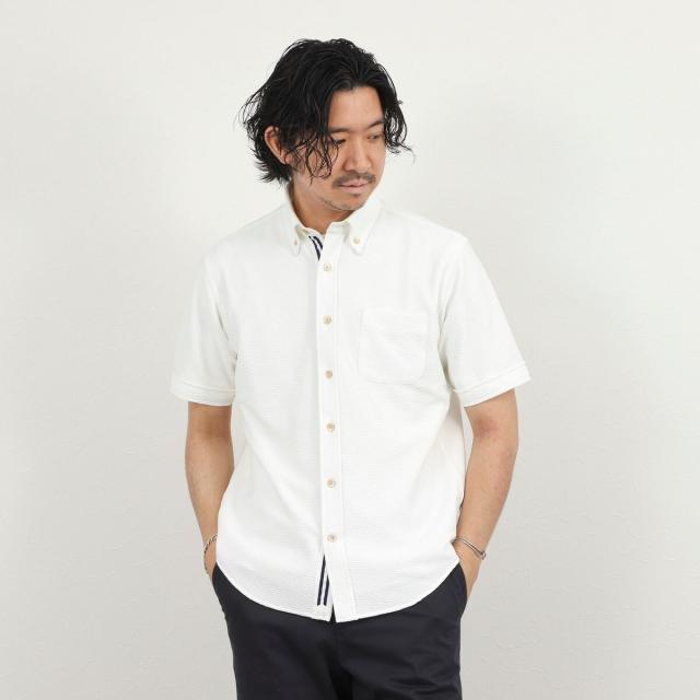 ノーリーズ グッドマン（NOLLEY’S goodman）/《ビジカジ対応》トリコットサッカーテープBD SS 半袖ボタンダウンシャツ 26SS_6