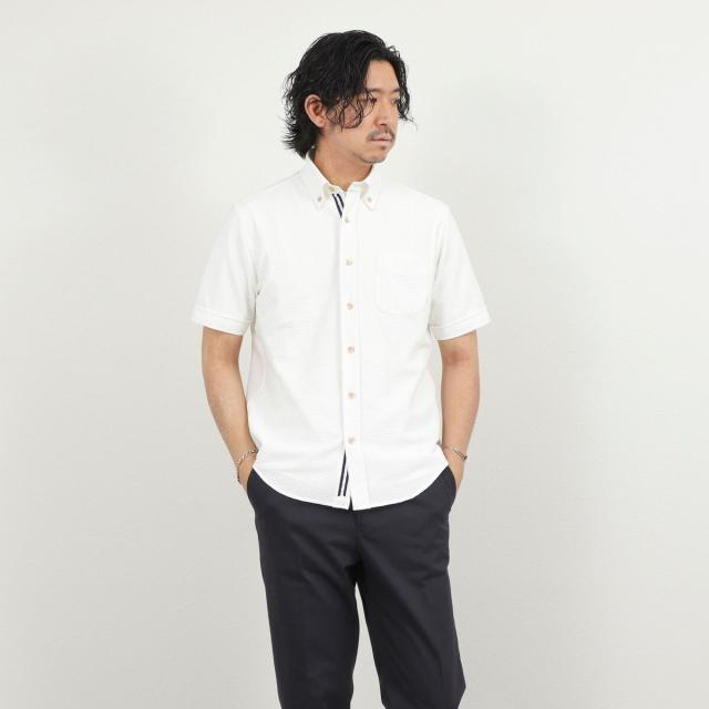 ノーリーズ グッドマン（NOLLEY’S goodman）/《ビジカジ対応》トリコットサッカーテープBD SS 半袖ボタンダウンシャツ 26SS_7