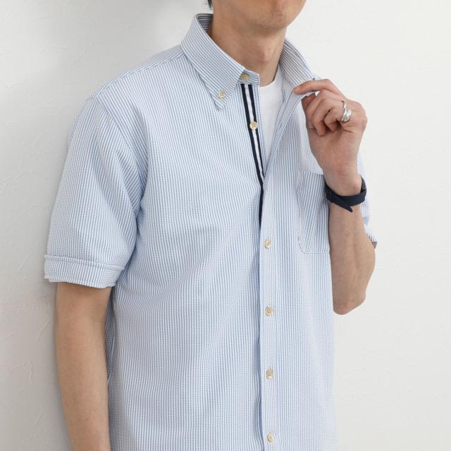 ノーリーズ グッドマン（NOLLEY’S goodman）/《ビジカジ対応》トリコットサッカーテープBD SS 半袖ボタンダウンシャツ 26SS_15