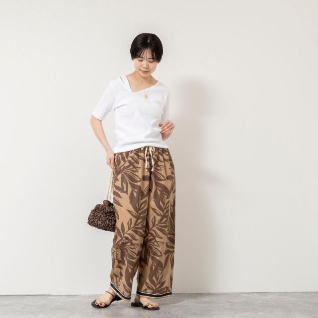リエミラー（Rie Miller）/ウォッシャブルアシンメトリー2WAYリブTシャツ_12