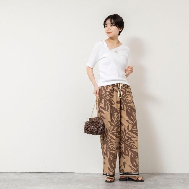 リエミラー（Rie Miller）/ウォッシャブルアシンメトリー2WAYリブTシャツ_13