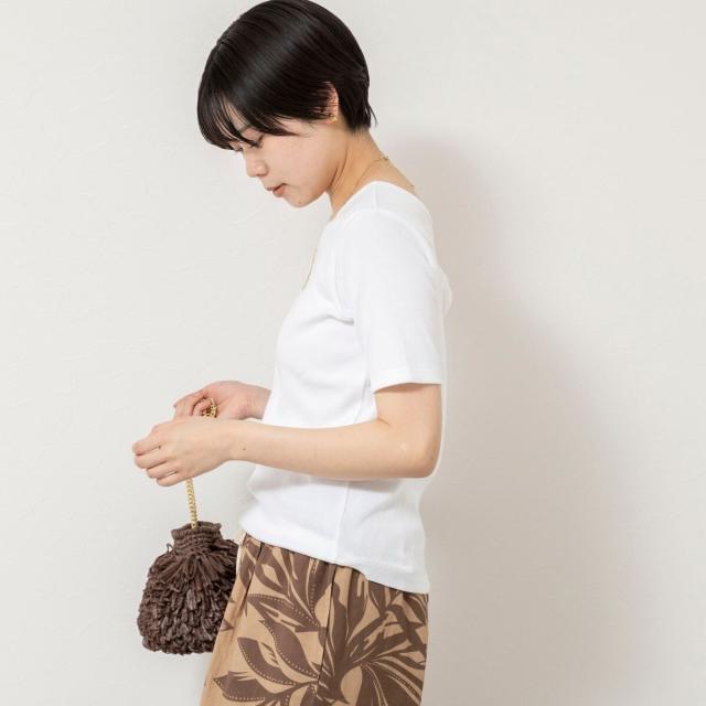 リエミラー（Rie Miller）/ウォッシャブルアシンメトリー2WAYリブTシャツ_14