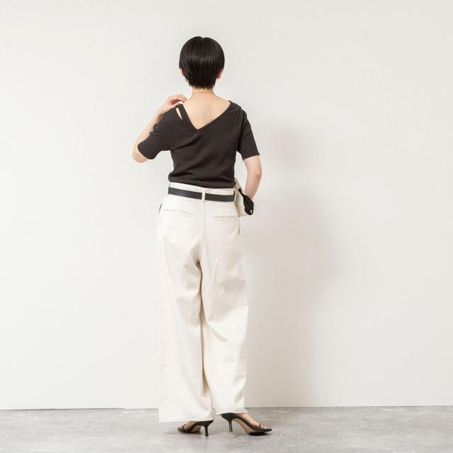 リエミラー（Rie Miller）/ウォッシャブルアシンメトリー2WAYリブTシャツ_18