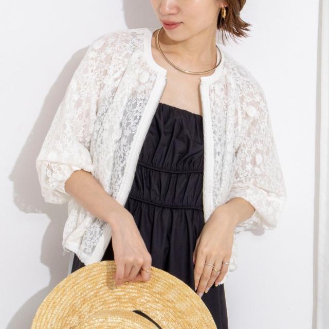 ノーリーズ（NOLLEY’S）/【MARILYN MOON/マリリーンムーン】reversible sheer lace blous