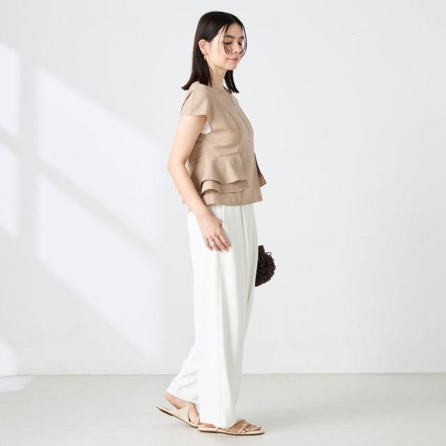 ノーリーズ（NOLLEY'S）/ウォッシャブル麻調ペプラムブラウスの通販は