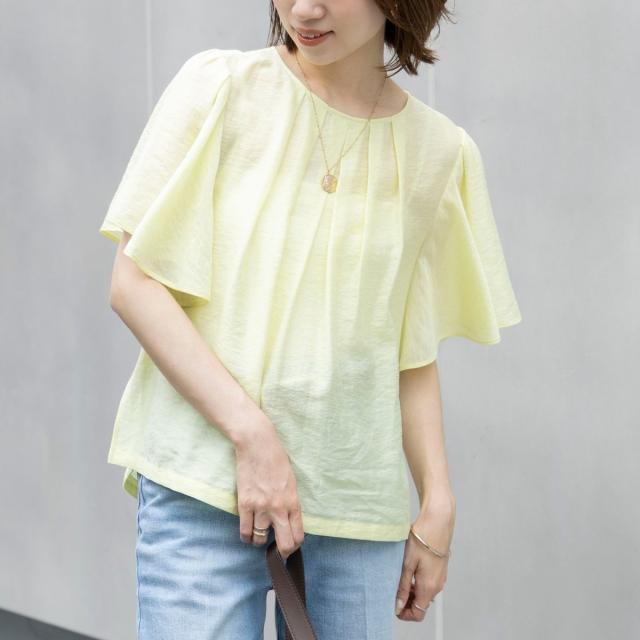 ノーリーズ（NOLLEY’S）/【BECシリーズ】ウォッシャブルリネン混袖フリルブラウス