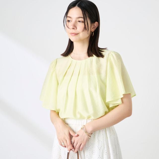 ノーリーズ（NOLLEY’S）/【BECシリーズ】ウォッシャブルリネン混袖フリルブラウス_6