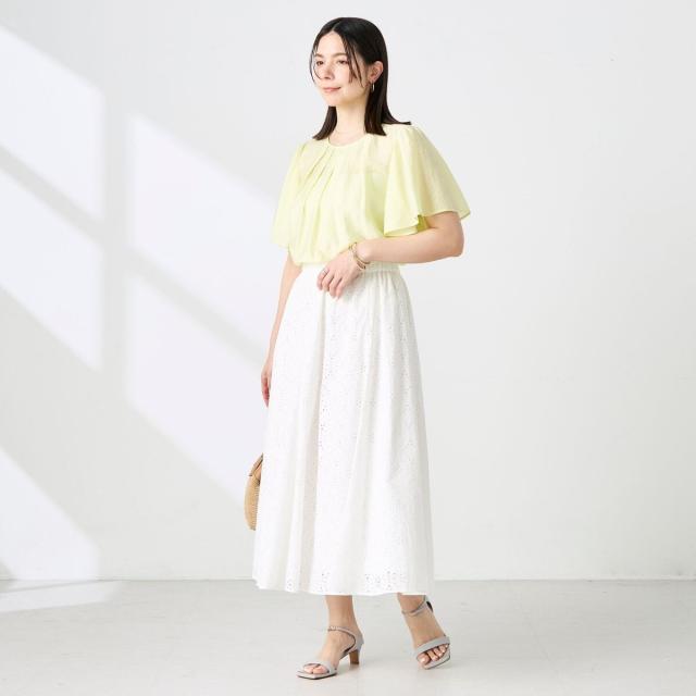 ノーリーズ（NOLLEY’S）/【BECシリーズ】ウォッシャブルリネン混袖フリルブラウス_7