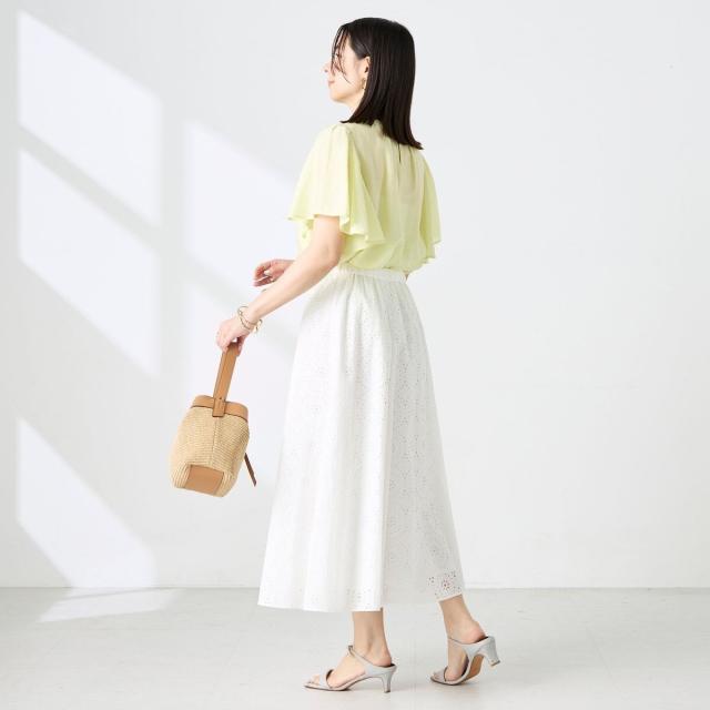 ノーリーズ（NOLLEY’S）/【BECシリーズ】ウォッシャブルリネン混袖フリルブラウス_10