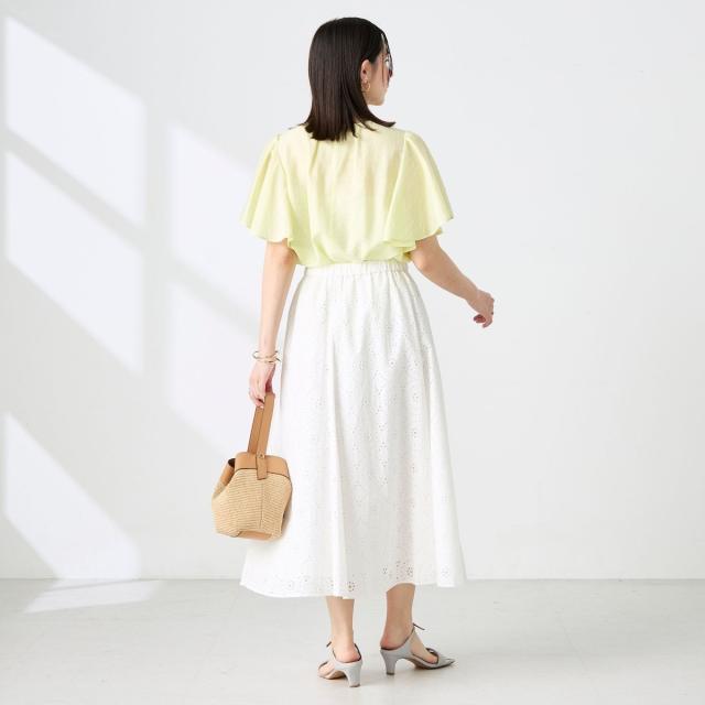 ノーリーズ（NOLLEY’S）/【BECシリーズ】ウォッシャブルリネン混袖フリルブラウス_11