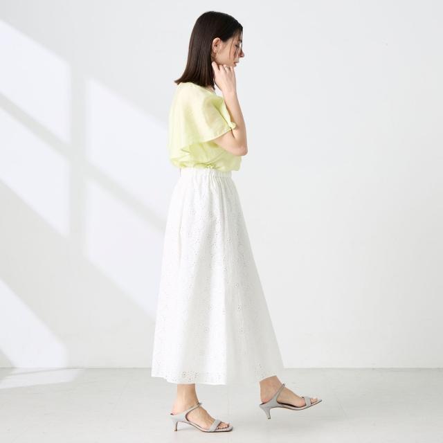 ノーリーズ（NOLLEY’S）/【BECシリーズ】ウォッシャブルリネン混袖フリルブラウス_12