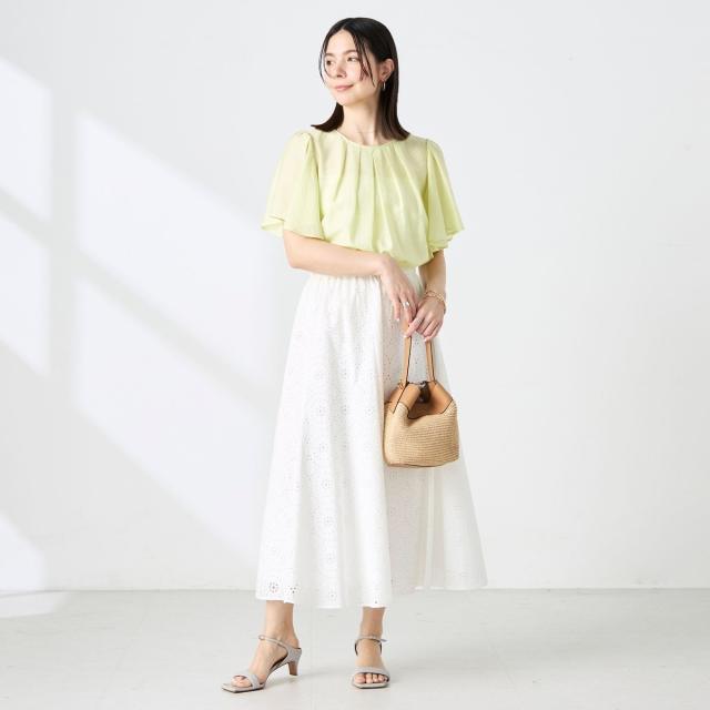 ノーリーズ（NOLLEY’S）/【BECシリーズ】ウォッシャブルリネン混袖フリルブラウス_14