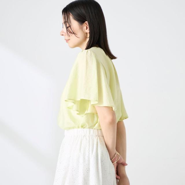 ノーリーズ（NOLLEY’S）/【BECシリーズ】ウォッシャブルリネン混袖フリルブラウス_17