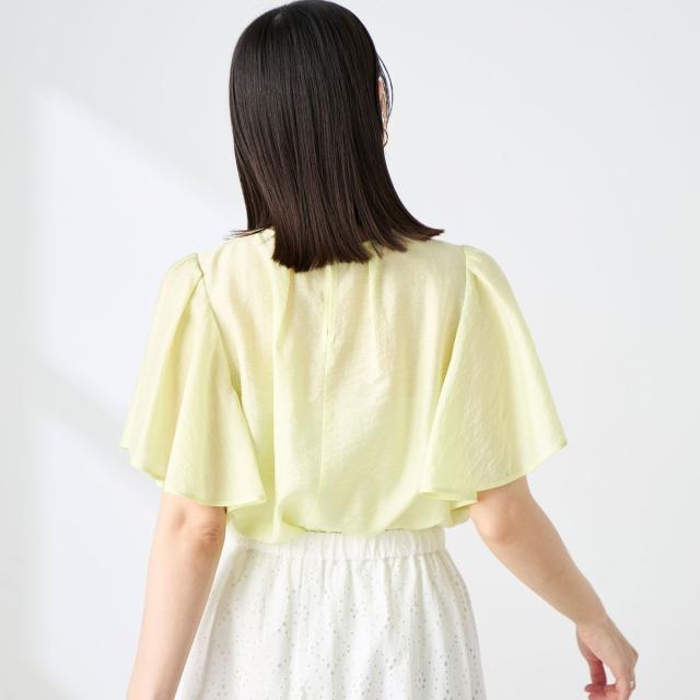 ノーリーズ（NOLLEY’S）/【BECシリーズ】ウォッシャブルリネン混袖フリルブラウス_18