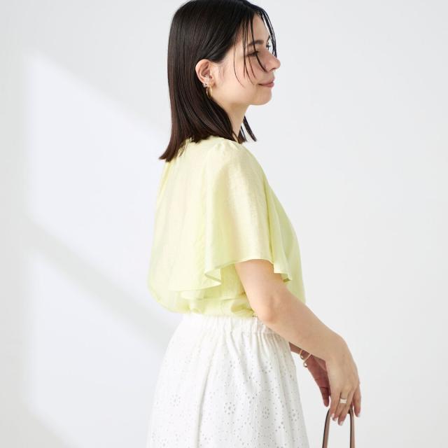 ノーリーズ（NOLLEY’S）/【BECシリーズ】ウォッシャブルリネン混袖フリルブラウス_19