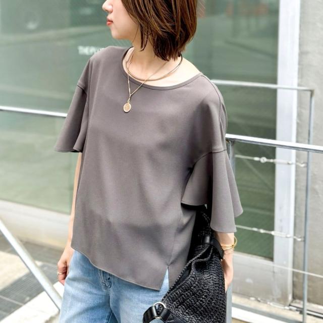 ノーリーズ（NOLLEY’S）/【WEB限定】ウォッシャブルストレッチジョーゼットラッフル袖ブラウス