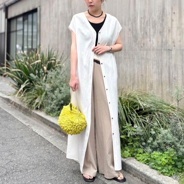 セカンドノーリーズ（2nd NOLLEY’S）/ウォッシャブルセルロースリネン2WAYワンピース_1