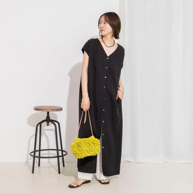 セカンドノーリーズ（2nd NOLLEY’S）/ウォッシャブルセルロースリネン2WAYワンピース_5