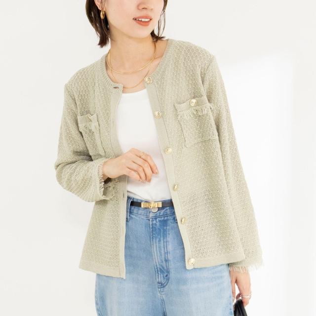 ノーリーズソフィー（NOLLEY'S sophi）/GIMAメッシュカーディガン