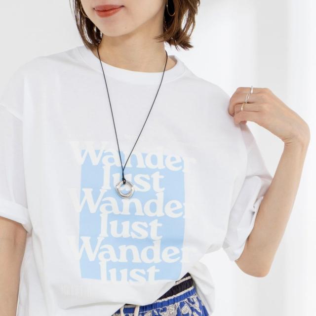 リエミラー（Rie Miller）/Wander lustウォッシャブルワイドシルエットプリントTシャツ_1