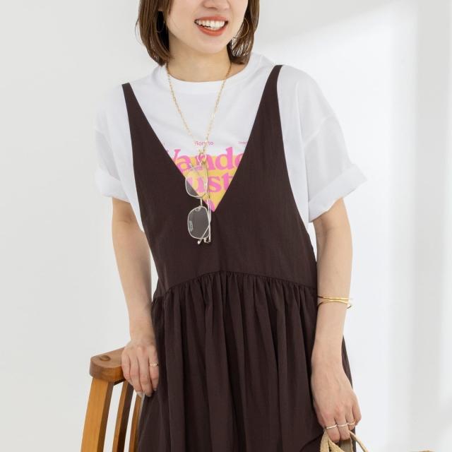 リエミラー（Rie Miller）/Wander lustウォッシャブルワイドシルエットプリントTシャツ_2