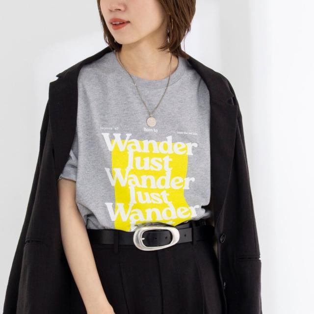 リエミラー（Rie Miller）/Wander lustウォッシャブルワイドシルエットプリントTシャツ