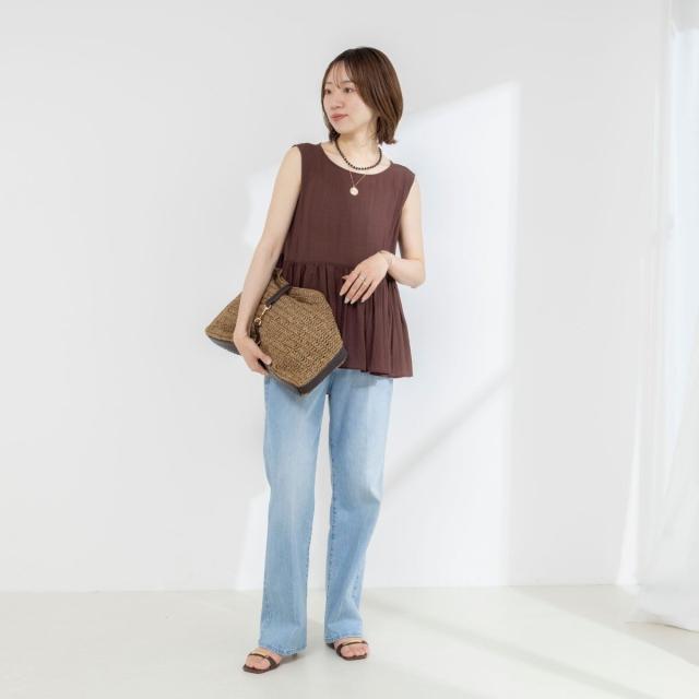 ノーリーズ（NOLLEY’S）/《接触冷感》【BECシリーズ】ウォッシャブルシアーノースリーブペプラムブラウス_16