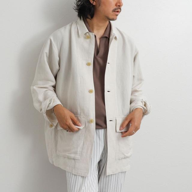 ノーリーズ グッドマン（NOLLEY’S goodman）/Li/R リネンレーヨン シャツブルゾン 26SS