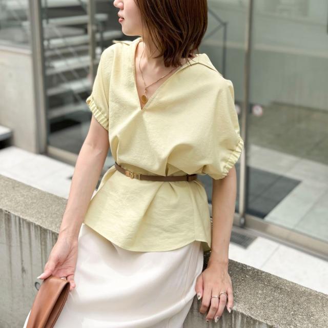 ノーリーズ（NOLLEY’S）/【BECシリーズ】ウォッシャブルオーガンジースキッパーシャツ