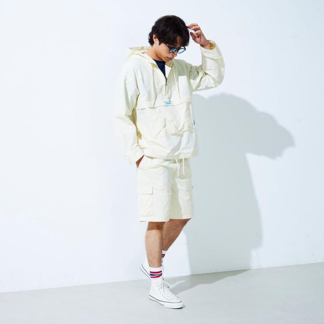 フレディ＆グロスター（FREDY&GLOSTER）/【CONVERSE JACK PURCELL】ナイロンアノラックパーカー ロゴ刺繍_3