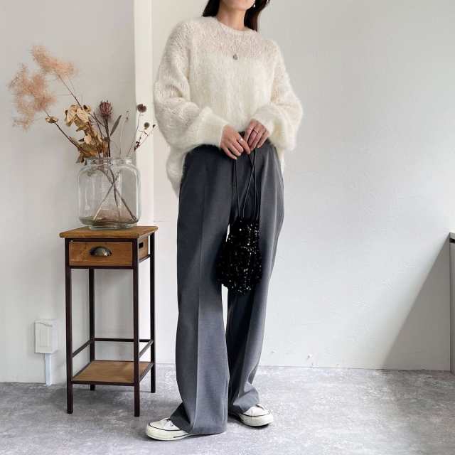 フレディ＆グロスター（FREDY&GLOSTER）/ラメシャギー透かし柄ニットプルオーバーの通販は
