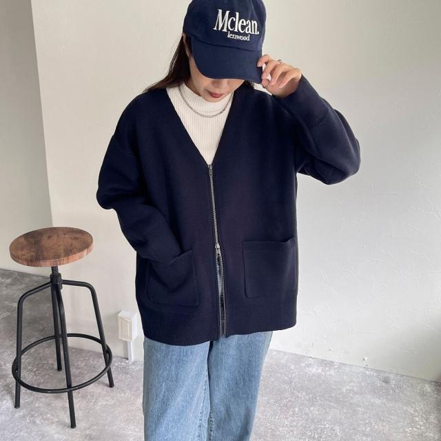 フレディ＆グロスター（FREDY&GLOSTER）/裏配色Vネックニットブルゾン 6,380円