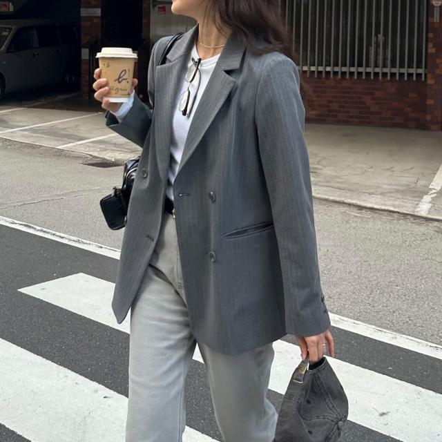 フレディ＆グロスター（FREDY&GLOSTER）/【haru企画】ストライプダブルブレストジャケットの通販は 19,800円